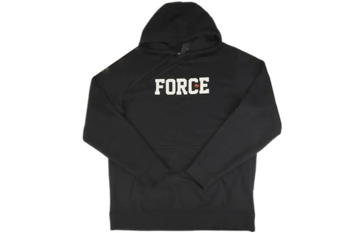 Nike Sweatshirts Men's Black Hooded Moderate Straight Fit