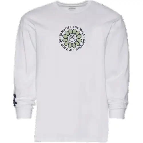 Vans T Shirts Men's White Crew Neck Moderate Straight Fit