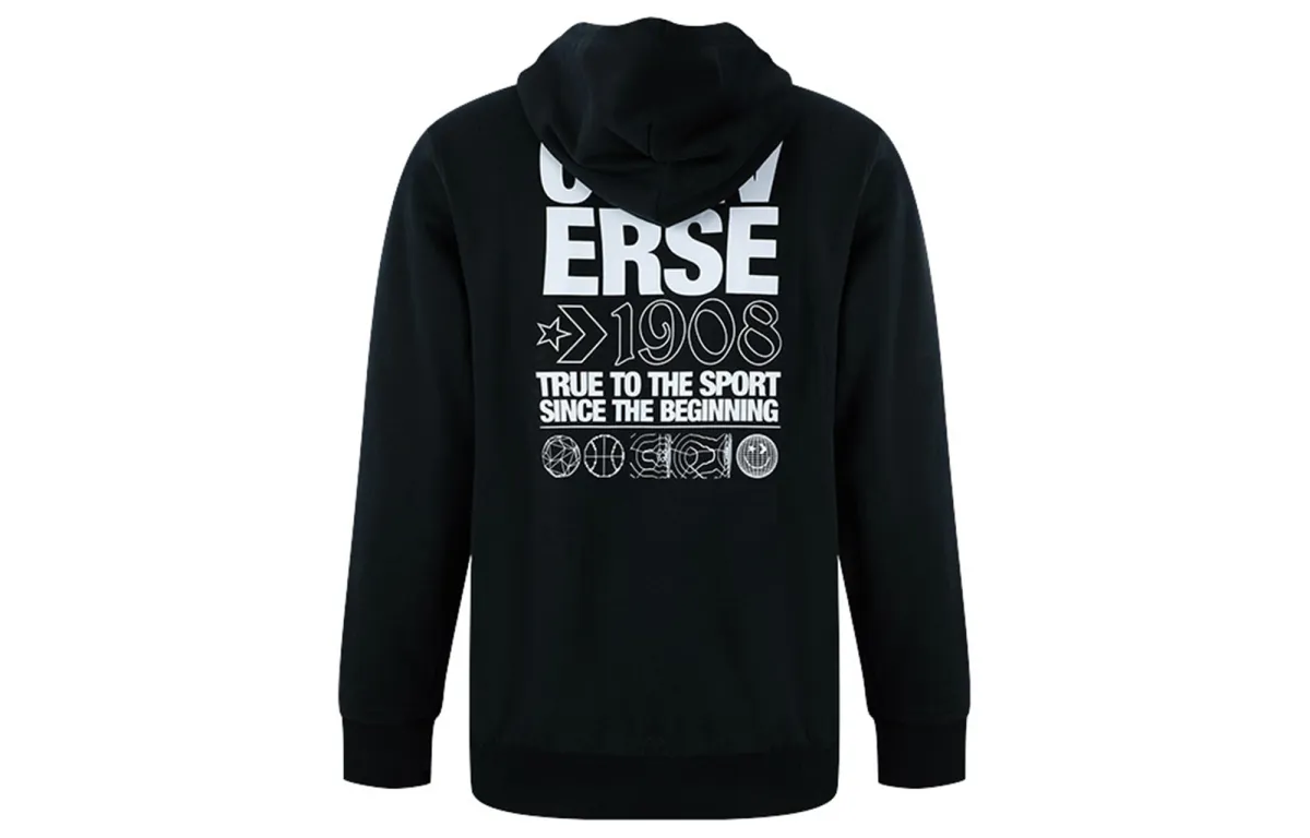 Converse Sweatshirts Men's Black Hooded Moderate Regular