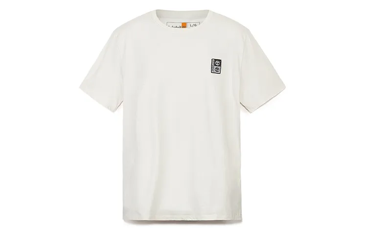 Timberland T-Shirts Unisex Vintage White Crew Neck Moderate Straight Fit