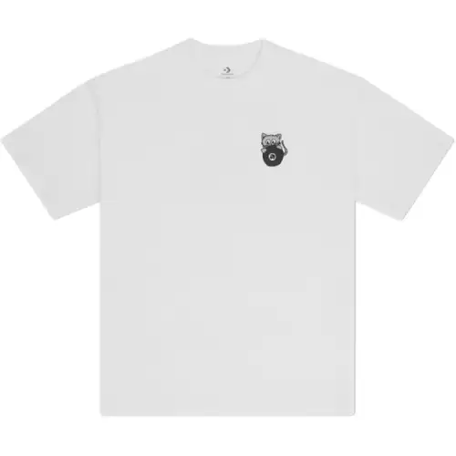Converse T Shirts Men's White Crew Neck Moderate