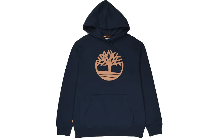 Timberland Sweatshirts Men's Dark Royal Blue Hooded Thickened Regular