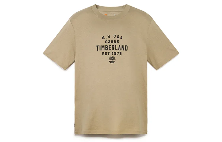 Timberland T-Shirts Unisex Liquorice Yellow Crew Neck Moderate Straight Fit