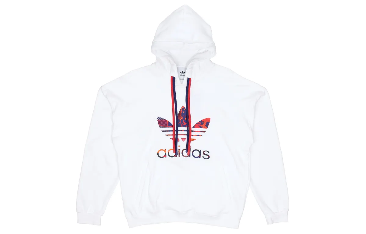 Adidas Originals Sweatshirts Men's White Hooded Moderate Regular