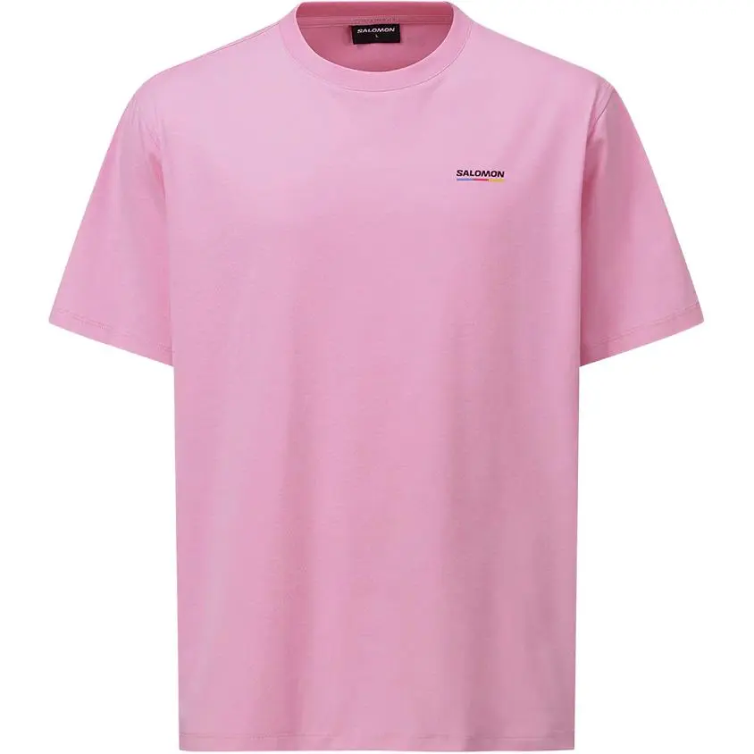 SALOMON UNI T-Shirts Unisex Pink Crew Neck