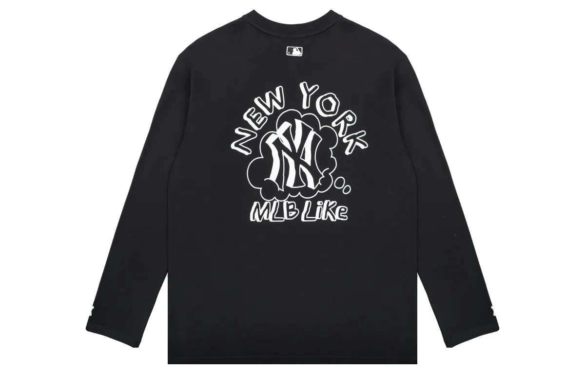 MLB Sweatshirts Unisex Black Crew Neck Moderate
