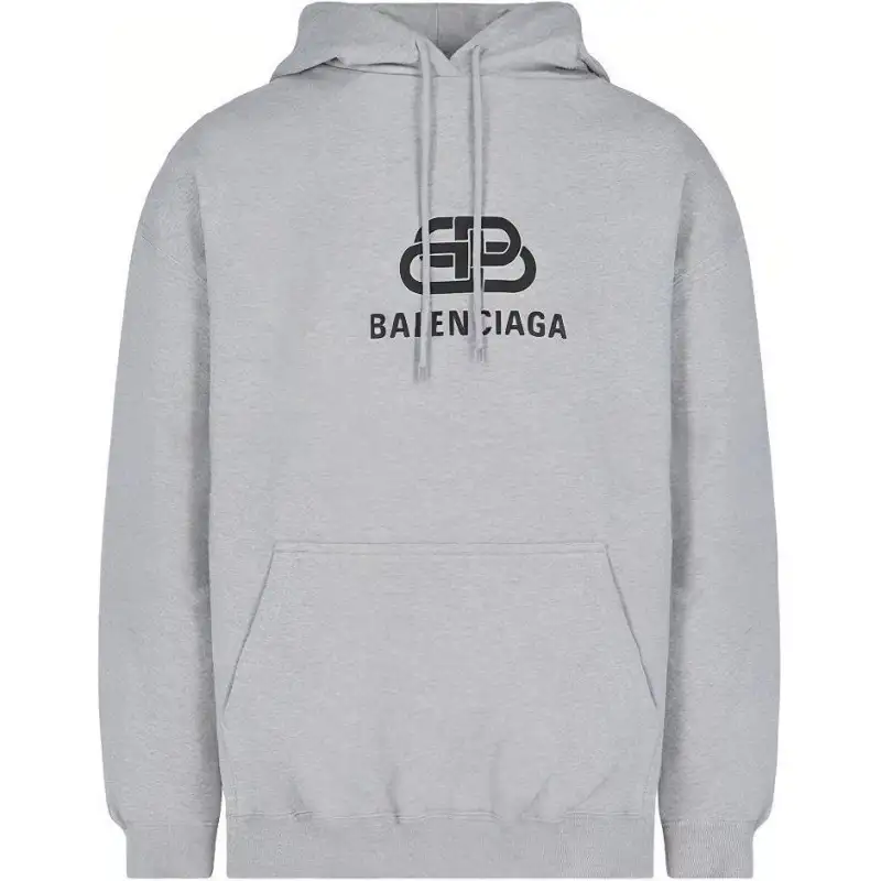 Balenciaga Sweatshirts Men's Gray Hooded Moderate Regular