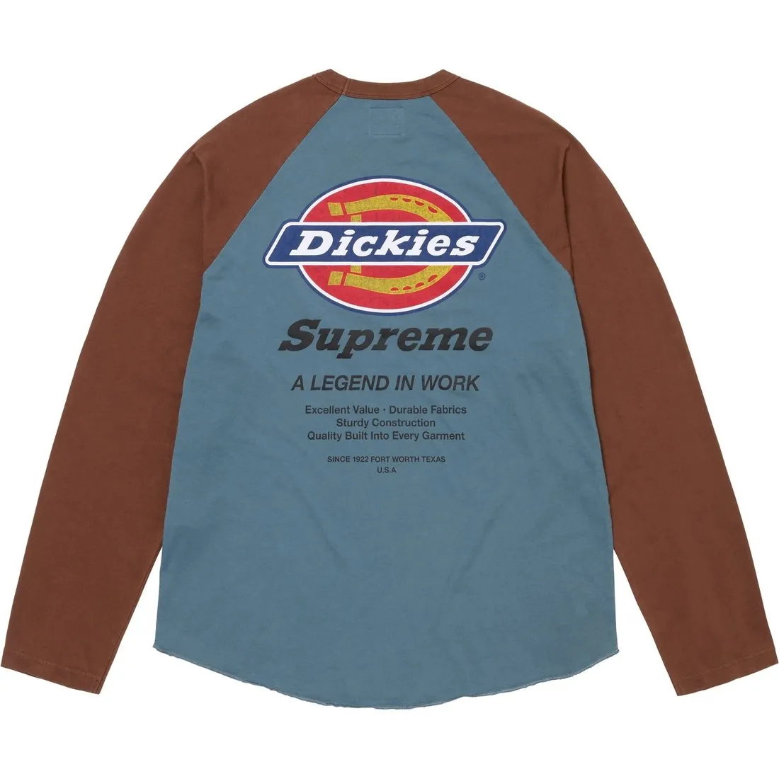 Supreme x Dickies raglan long-sleeve T-shirt