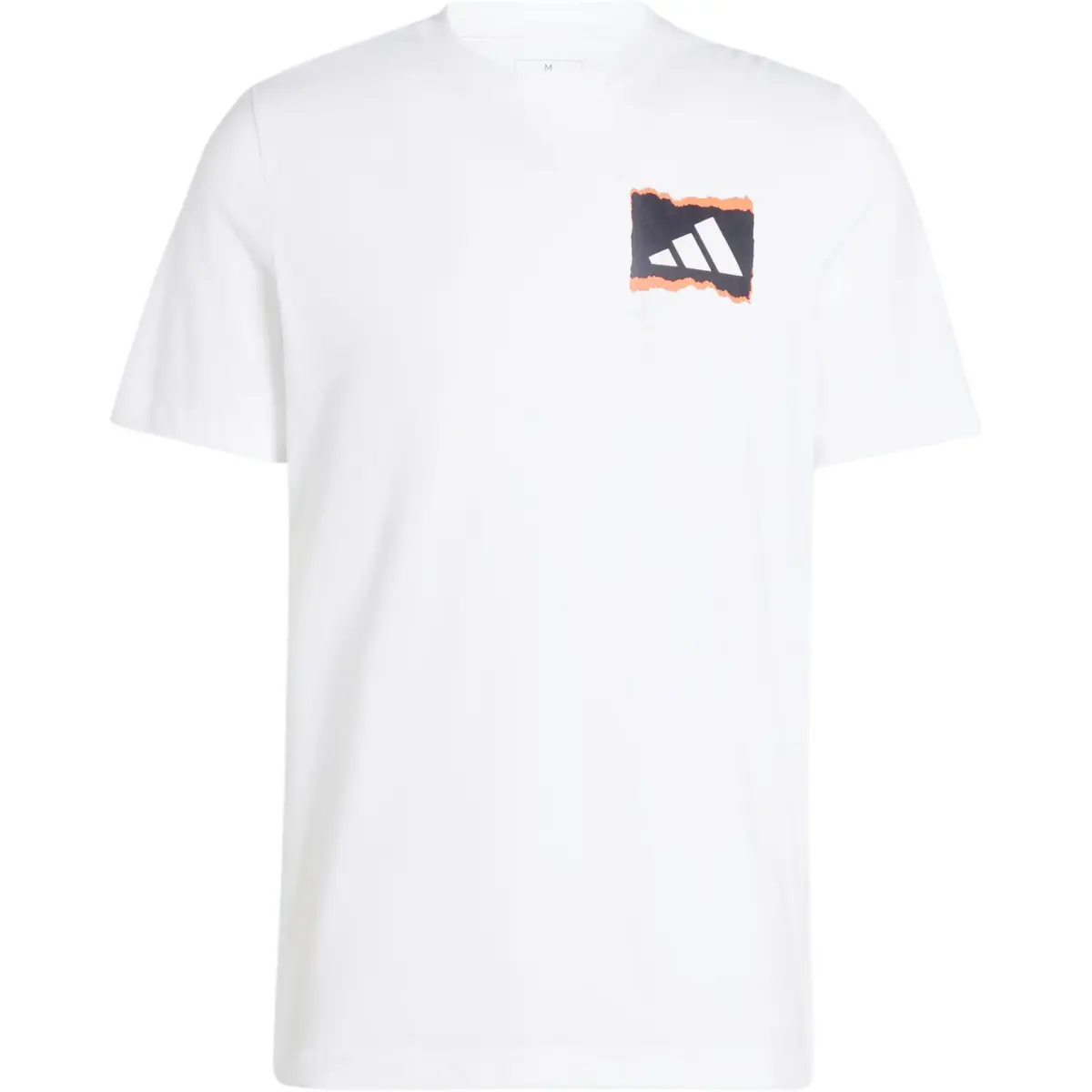 Adidas T-Shirts Men's White Crew Neck Moderate Straight Fit