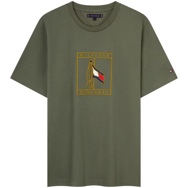 Tommy Hilfiger T-Shirts Men's Crew Neck Moderate