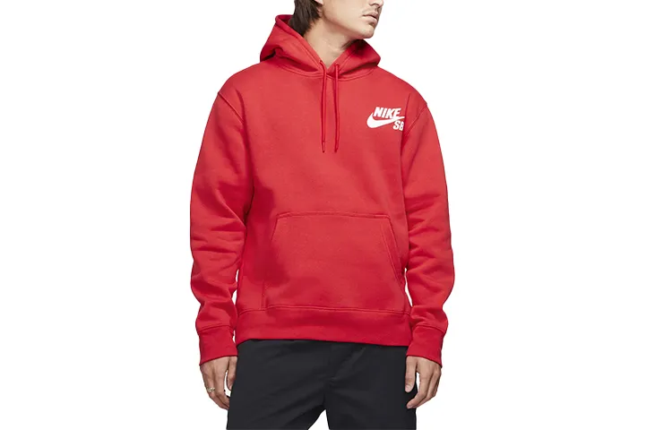 Nike Sweatshirts Men's University Red Hooded Moderate Regular