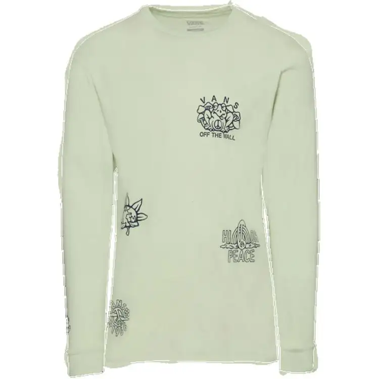 Vans T Shirts Men's Green Crew Neck Moderate
