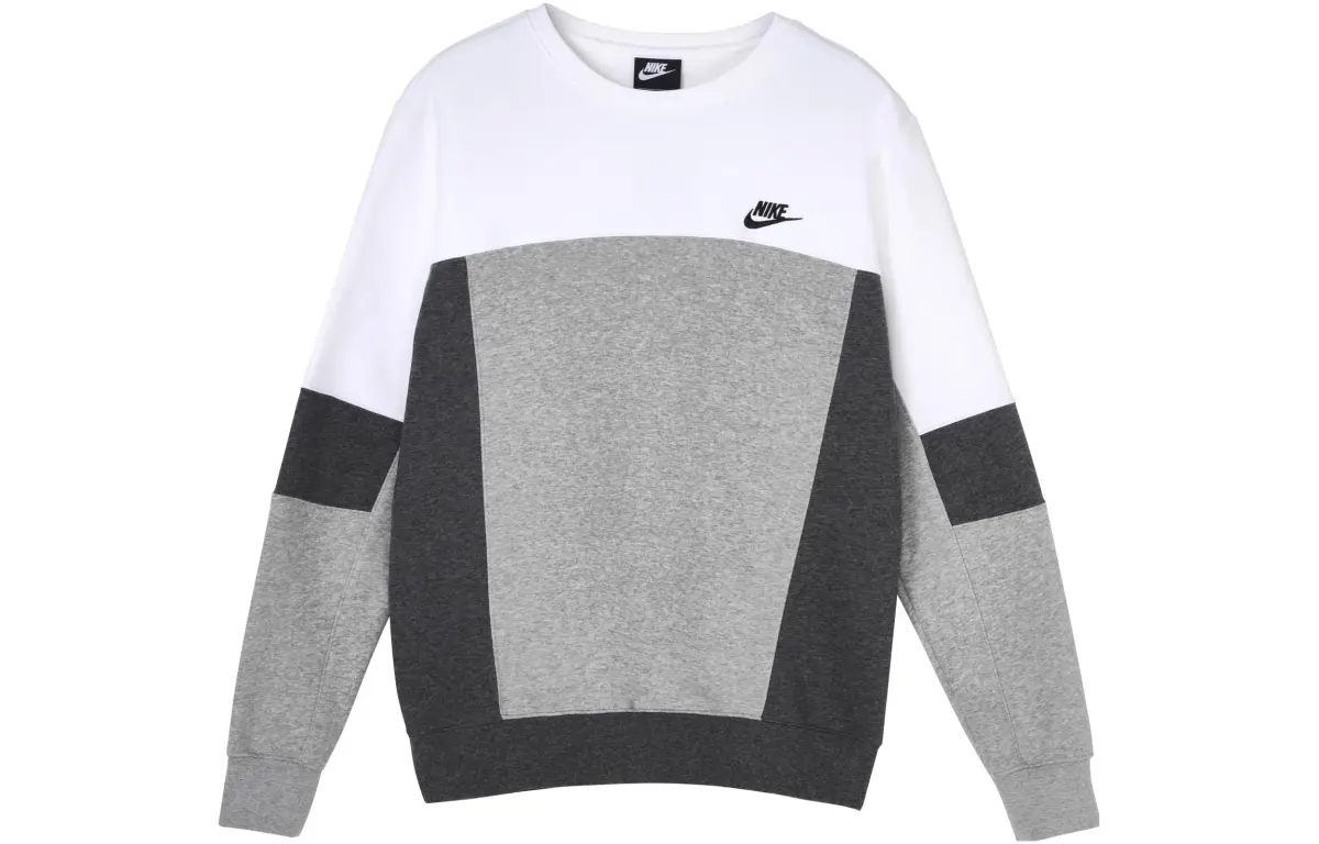 Nike Sweatshirts Men's White Crew Neck Moderate Regular