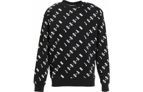 Jordan Sweatshirts Men's Black Crew Neck Moderate Regular