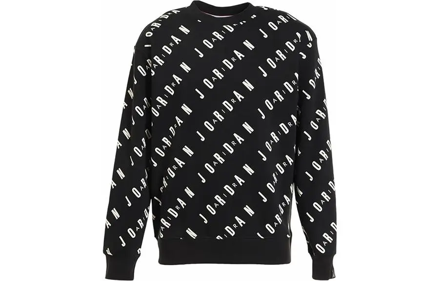 Jordan Sweatshirts Men's Black Crew Neck Moderate Regular