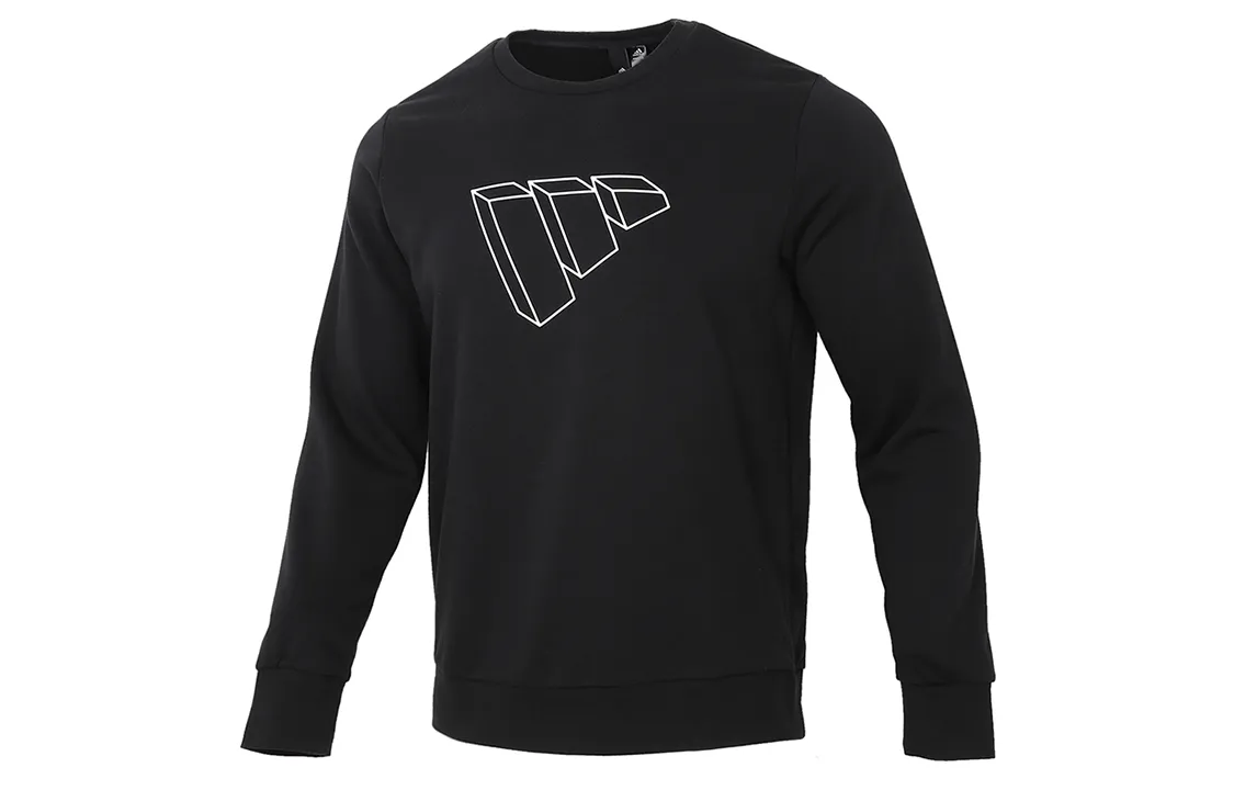 Adidas Sweatshirts Men's Black Crew Neck Moderate Regular