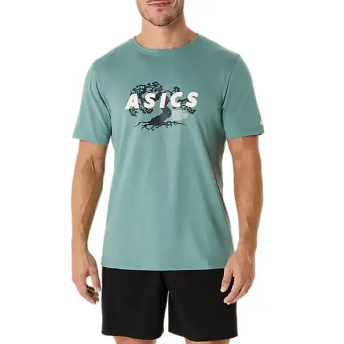Asics WISE TREE SHORT SLEEVE TEE Unisex Short Sleeve Shirts T Shirt Unisex Celadon