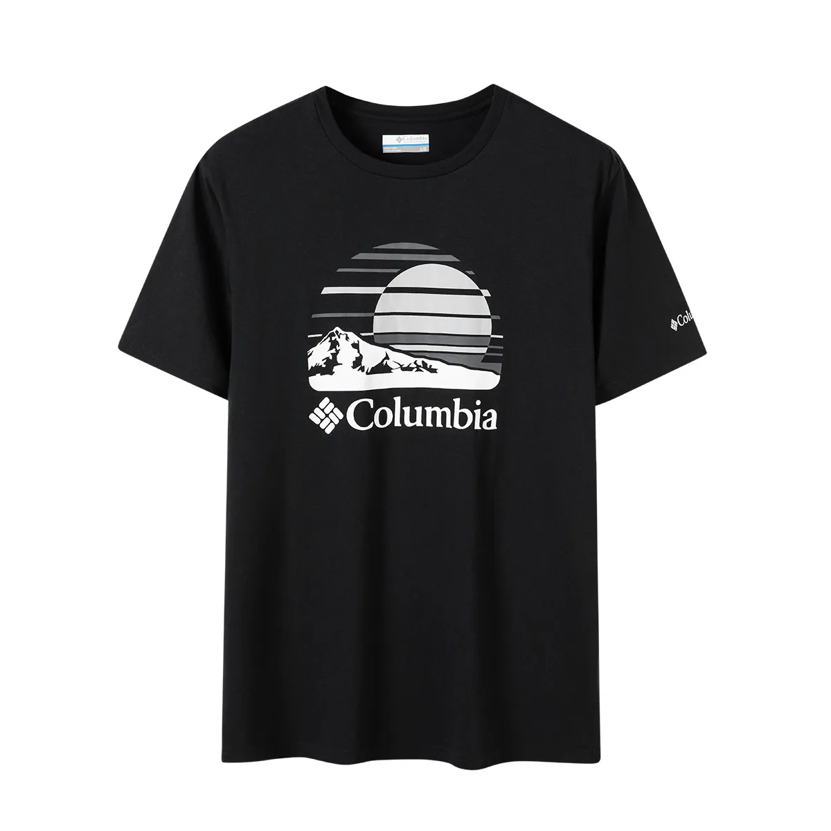 Columbia T-Shirts Men's Black/025 Crew Neck Moderate Straight Fit