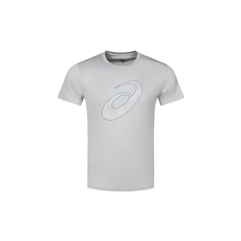 ASICS T-Shirts Men's Gray Crew Neck Moderate
