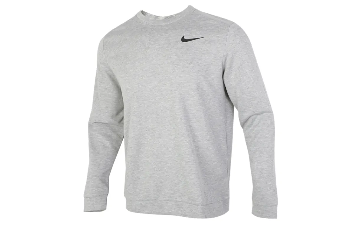 Nike Sweatshirts Men's Gray Crew Neck Moderate Straight Fit