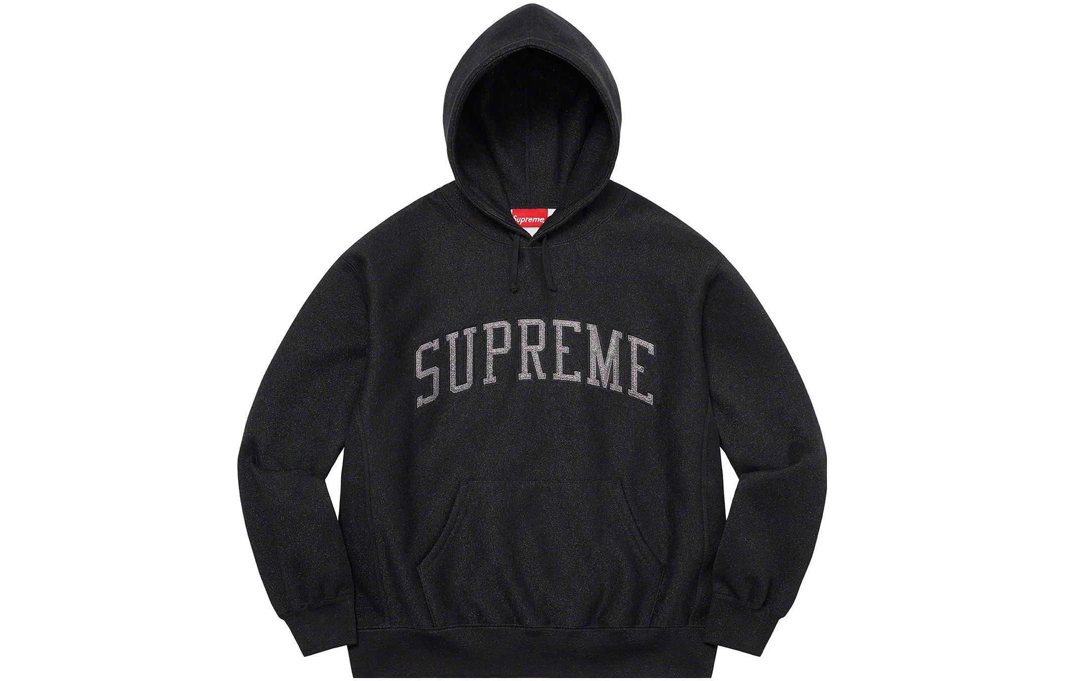 Худи Supreme Glitter Arc Hooded Sweatshirt (черное)