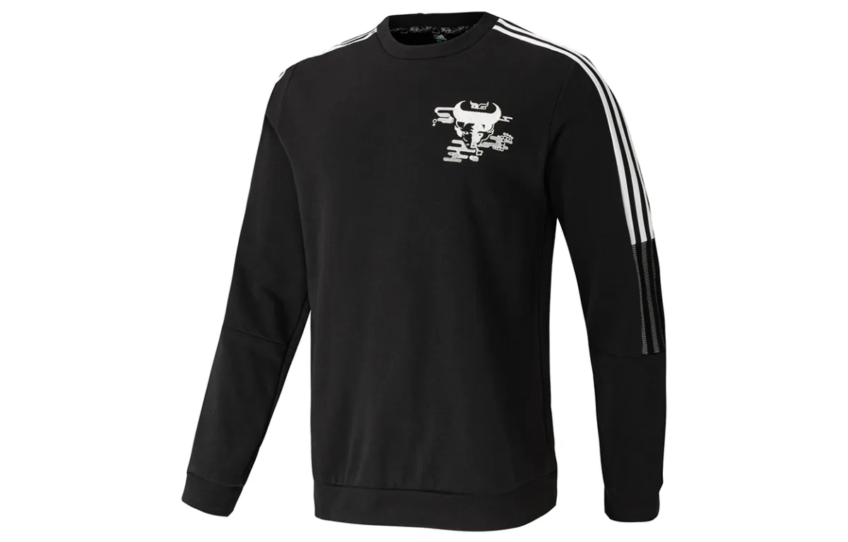 Adidas Chinese New Year Sweatshirts Men's Black Crew Neck Moderate Regular