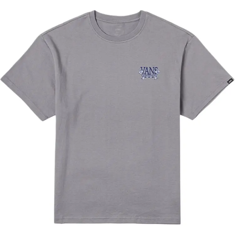 Vans T-Shirts Unisex Gray Crew Neck Moderate Straight Fit