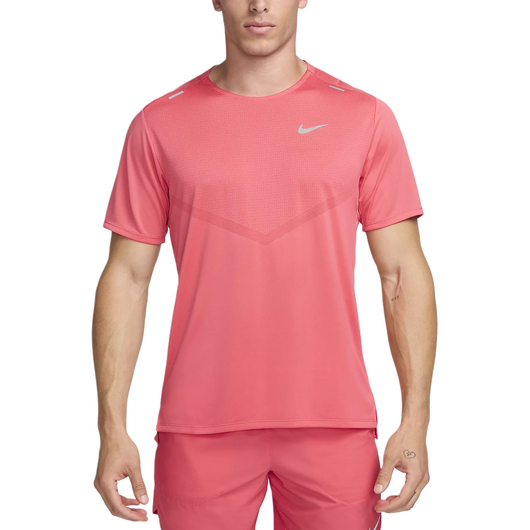 Nike RISE 365 Dri FIT T Shirt Men's Pink Chrysanthemum