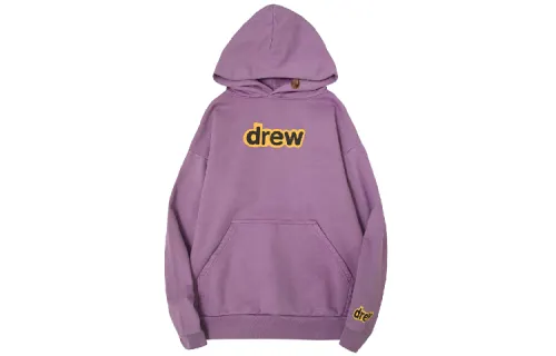 Drew House Secret DUSTY LILAC Pullover Loose Fit Hooded Letter Print Fleece Lined Sweatshirt Unisex Lilac Purple