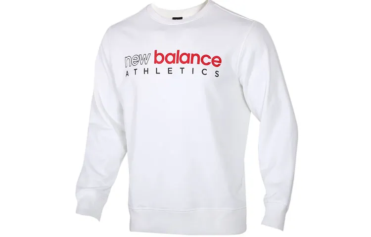 New Balance Essentials Icon Sweatshirts Men's White Crew Neck Moderate Regular