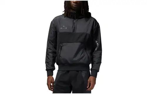 Jordan Sweatshirts Men's Black Stand Collar Moderate Other