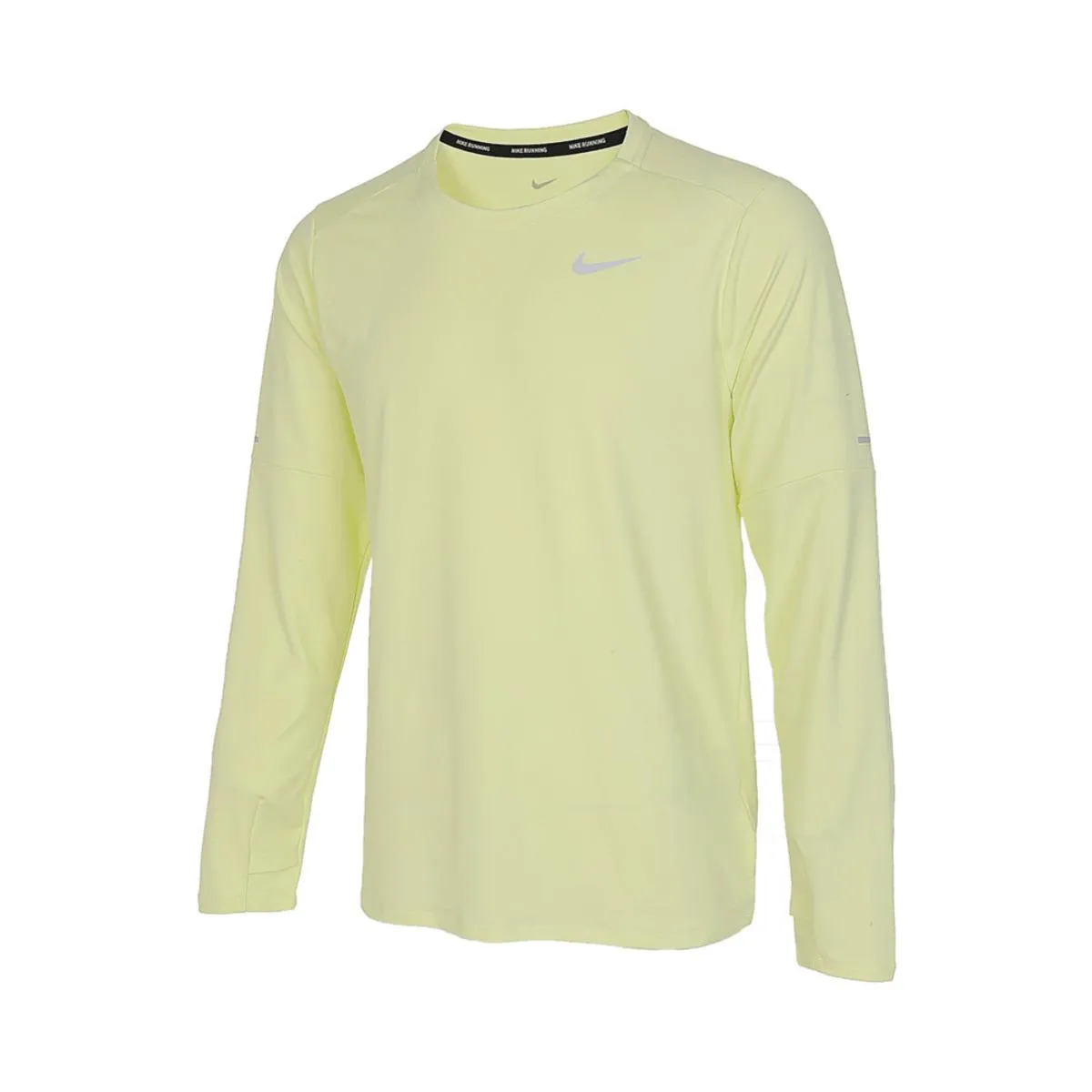 Nike T-Shirts Men's Green Crew Neck Moderate Straight Fit