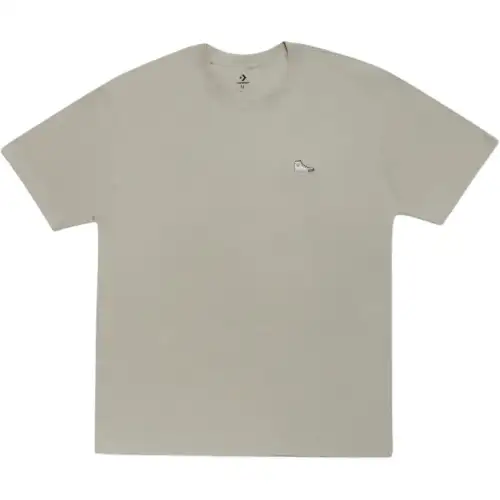 Converse Camiseta Go to Sneaker Patch Bege T Shirt Unisex Gray