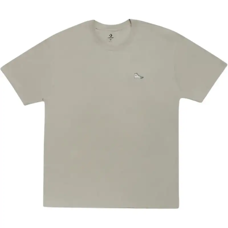 Converse Camiseta Go to Sneaker Patch Bege T Shirt Unisex Gray