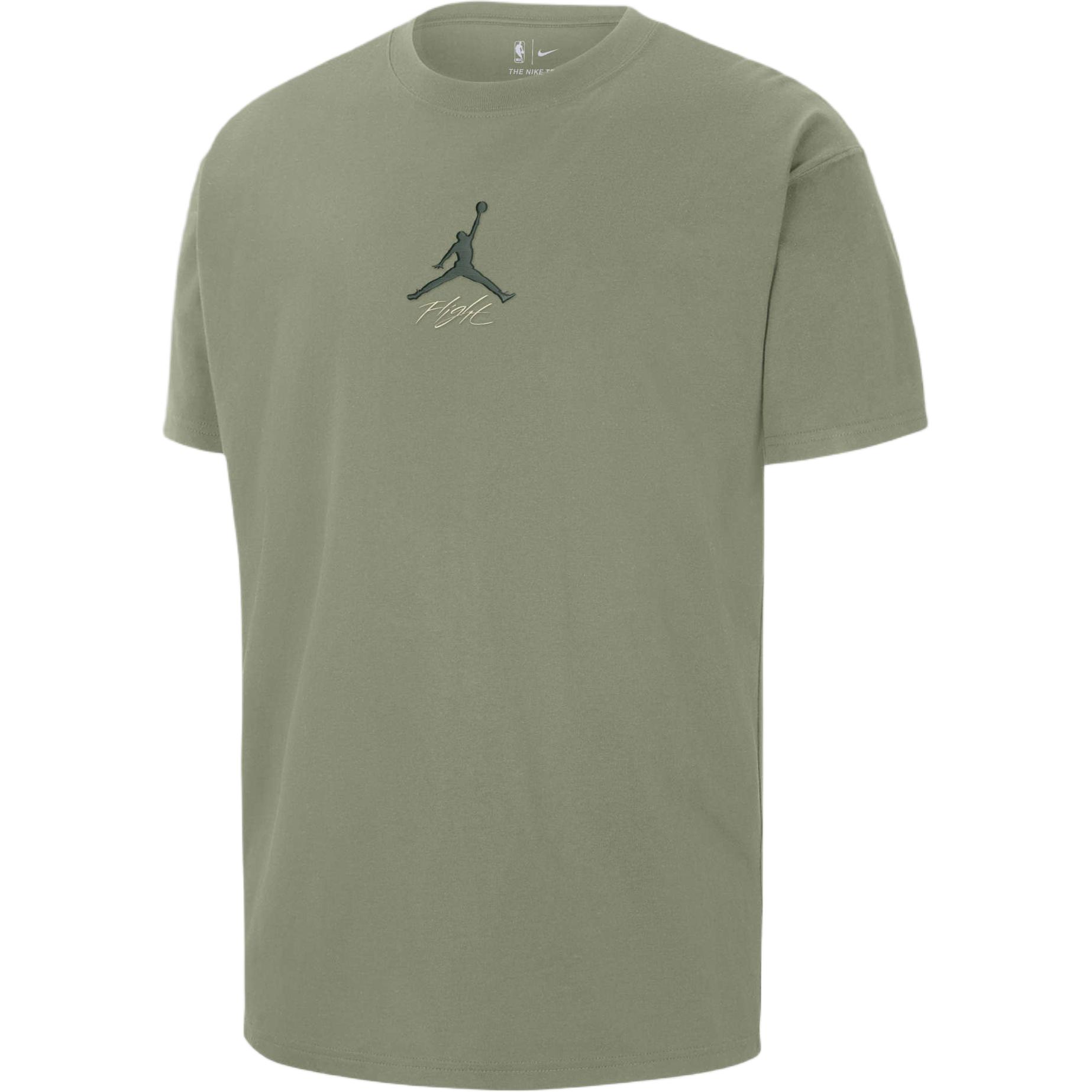 Jordan Milwaukee Bucks Courtside Statement Edition T Shirt Men's Oil Green