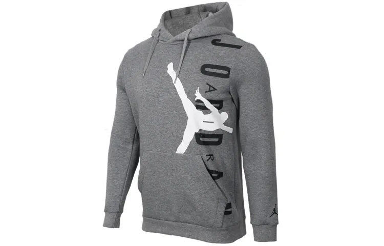 Jordan Sweatshirts Men's Gray Hooded Moderate Regular