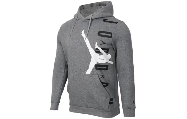 Jordan Sweatshirts Men's Gray Hooded Moderate Regular