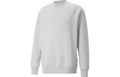 PUMA MMQ Sweatshirts Unisex Light Mixed Gray Crew Neck Moderate Regular