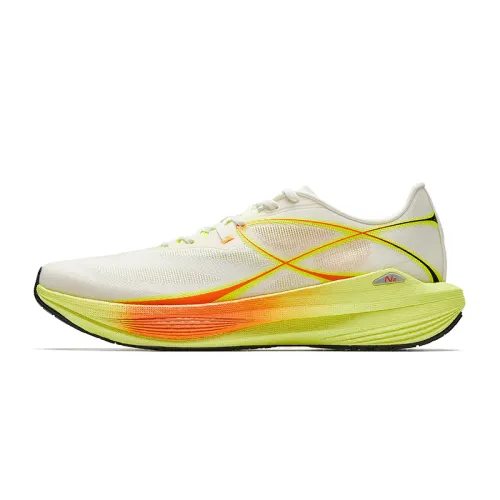 Anta Breathable And Lightweight Low top Casual Running Shoes Men's White Green Orange