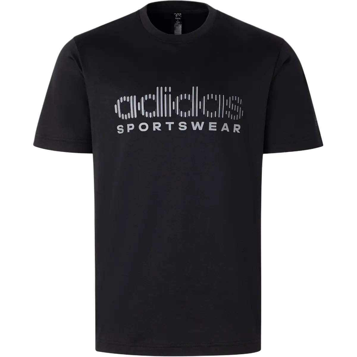 Adidas T-Shirts Men's Black Crew Neck Moderate Straight Fit