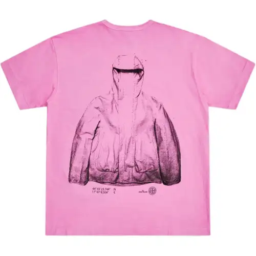 STONE ISLAND Stone Island X DSM T Shirts Unisex Pink Crew Neck