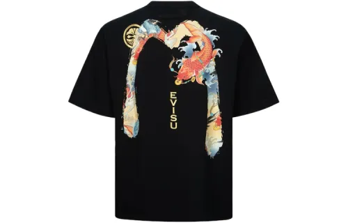 EVISU T Shirts Men's Crew Neck Moderate Straight Fit