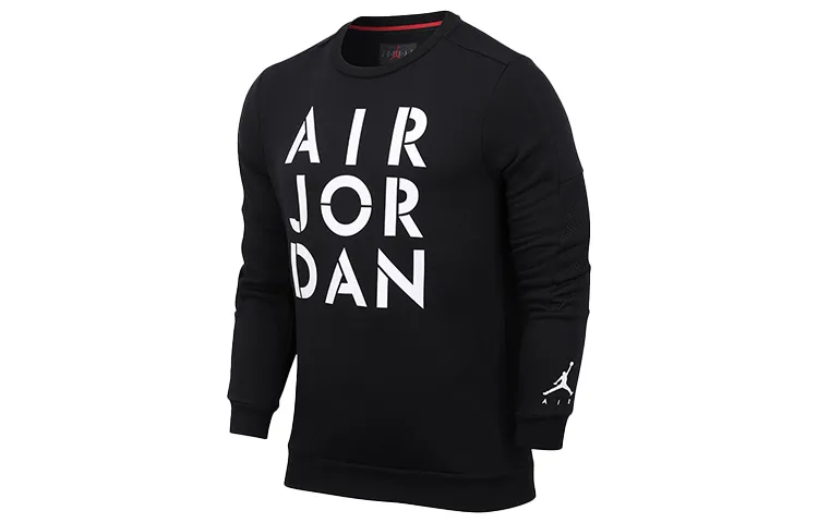 Jordan Air Jordan Jumpman Sweatshirts Men's Black Crew Neck Moderate Regular