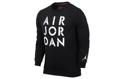 Jordan Air Jordan Jumpman Sweatshirts Men's Black Crew Neck Moderate Regular