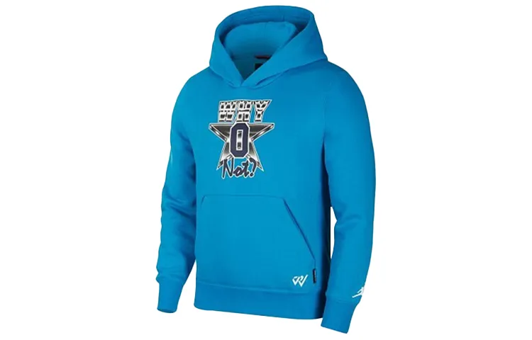 Jordan Sweatshirts Men's Blue Hooded Moderate Regular