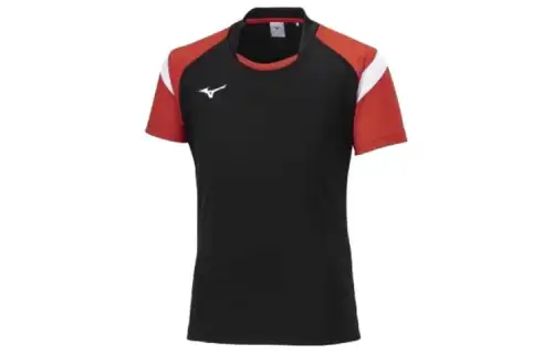 Mizuno T Shirts Unisex Red Crew Neck Moderate Straight Fit