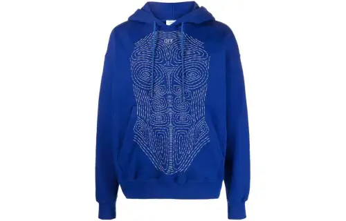 OFF WHITE Body Stitch Skate Cotton Hoodie