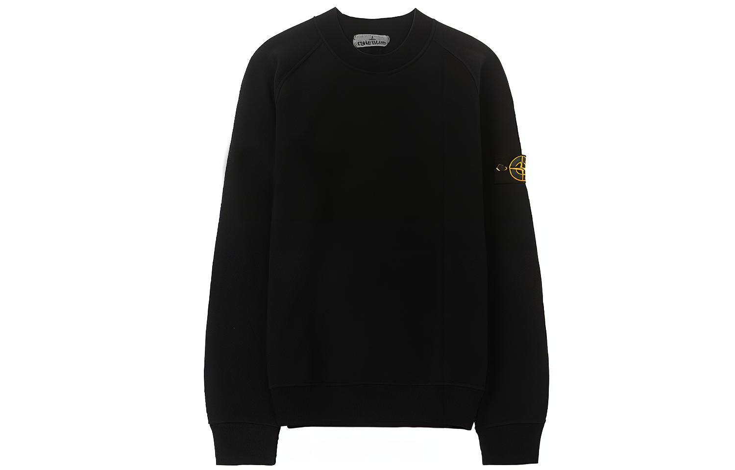 STONE ISLAND Sweatshirts Men's Black Crew Neck Moderate Regular