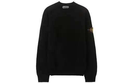 STONE ISLAND Sweatshirts Men's Black Crew Neck Moderate Regular