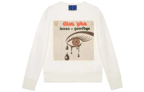 GUCCI Sweatshirts Unisex White Crew Neck Moderate Regular